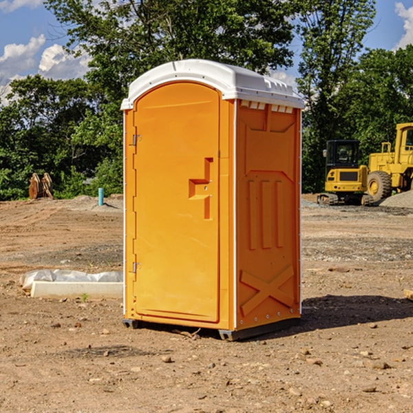 how often are the porta potties cleaned and serviced during a rental period in Chickasaw